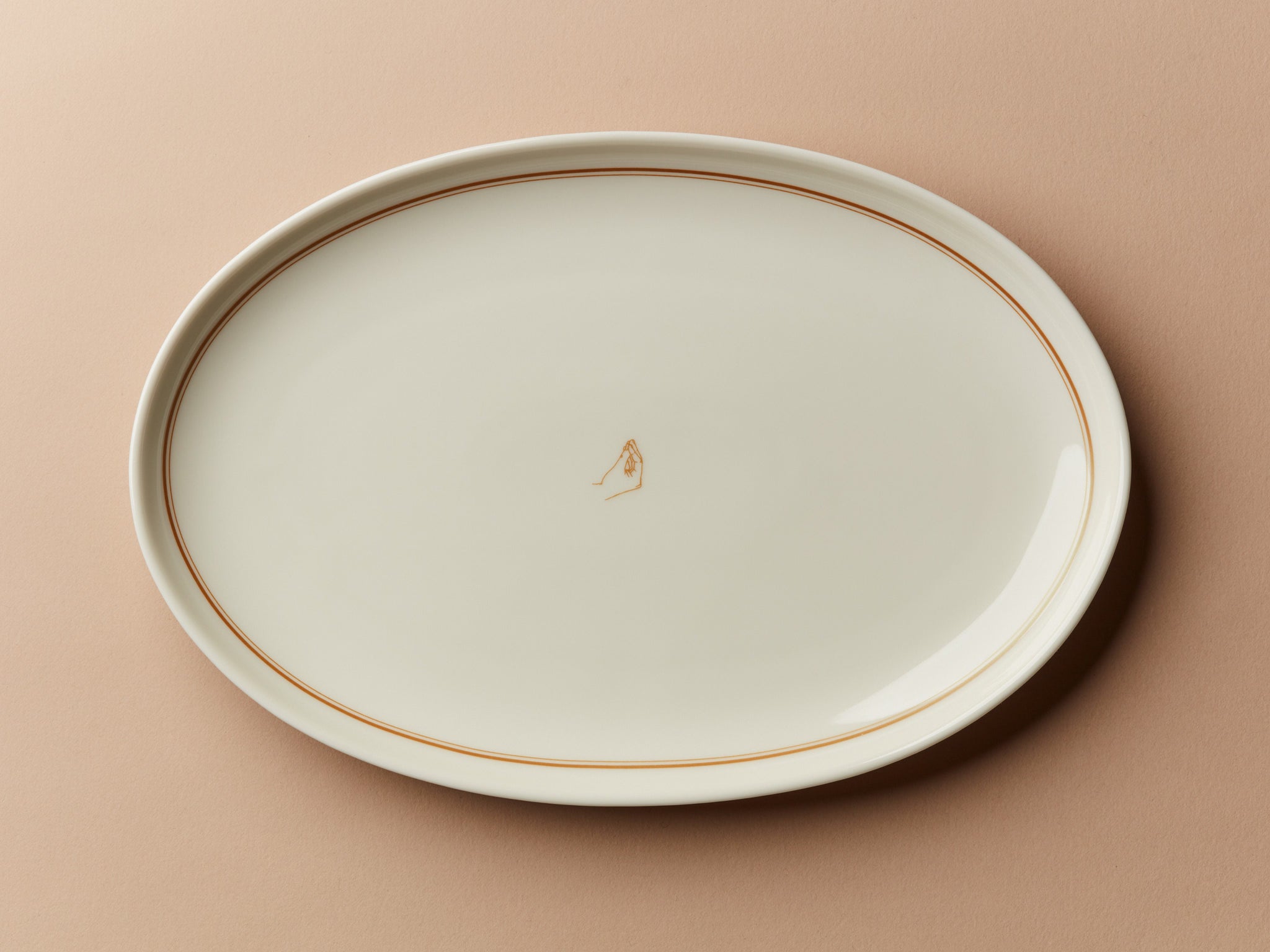 Secondi Teller Oval 28 cm Plain Gold Che Vuoi