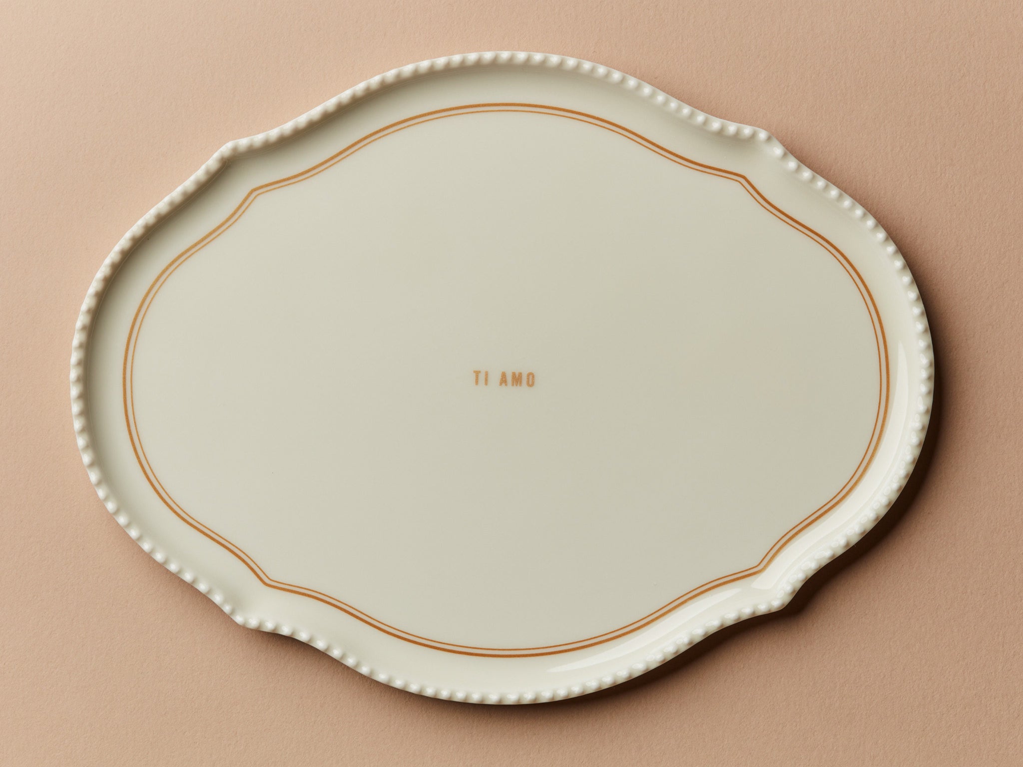 Servierplatte 20 cm Taste Gold Ti Amo